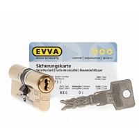 Цилиндровый механизм EVVA 3KS ключ/вертушка, латунь, 51х66