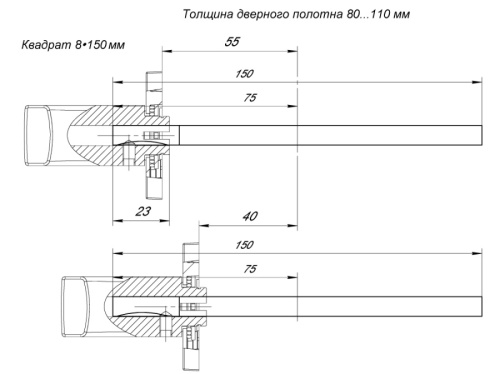 Квадрат 8х150 мм фото 2