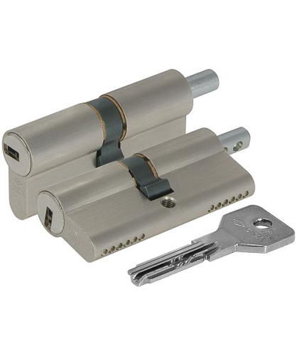Цилиндровый механизм под вертушку Cisa ASIX OE302-07.12 (60 мм-25+10+25), НИКЕЛЬ