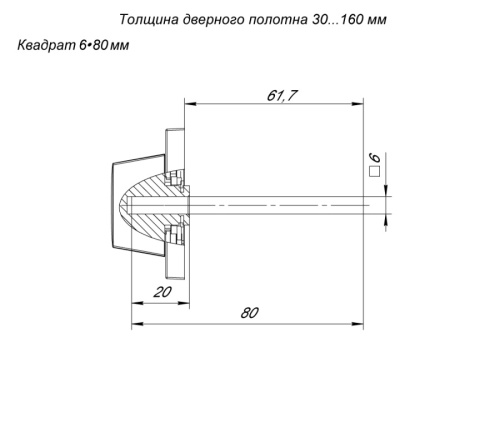 Квадрат 6х80 мм фото 2