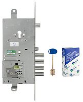 Замок врезной двухсистемный 54.J939M-S MyKey (левый) перекодировка с торца, ключ 50 мм